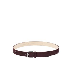 Longchamp Kozene Opasky Bordove | 073485-FEP