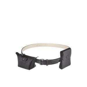 Longchamp Kozene Opasky Čierne | 038615-HYV