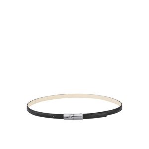 Longchamp Kozene Opasky Čierne | 371284-LXN