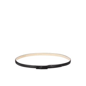 Longchamp Kozene Opasky Čierne | 389654-PCK
