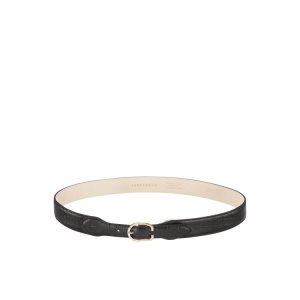 Longchamp Kozene Opasky Čierne | 413026-YTV
