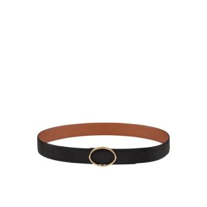 Longchamp Kozene Opasky Čierne | 869341-AXF