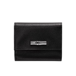 Longchamp Kozene Penazenky Čierne | 592837-RPV