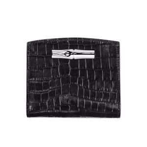 Longchamp Kozene Penazenky Čierne | 973856-ICN