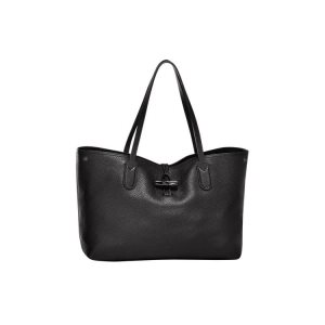Longchamp Kozene Taška Cez Rameno Čierne | 501724-CER