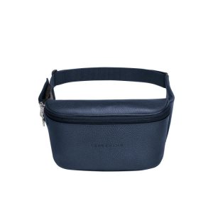 Longchamp Kozene Taška Na Opasok Námornícka Modrá | 893745-HWZ