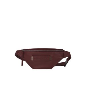 Longchamp Kozene Taška Na Opasok Červené | 372640-AUR