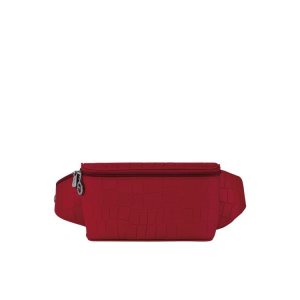 Longchamp Kozene Taška Na Opasok Červené | 576841-HLO