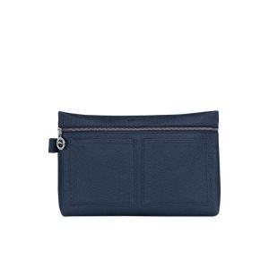 Longchamp Kozene Toaletné Tašky Námornícka Modrá | 521809-VMY