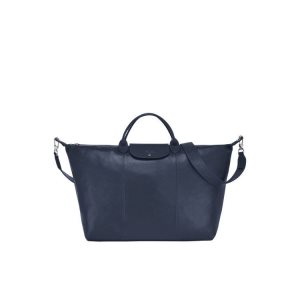 Longchamp L Kozene Cestovné Tašky Námornícka Modrá | 324917-PSM