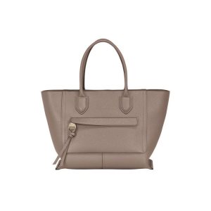 Longchamp L Kozene Kabelky Siva Hnede | 058239-TIB