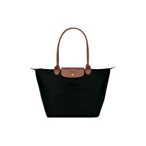 Longchamp L Recycled canvas Taška Cez Rameno Čierne | 694583-WGA