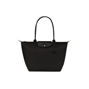 Longchamp L Recycled canvas Taška Cez Rameno Čierne | 708469-ENW