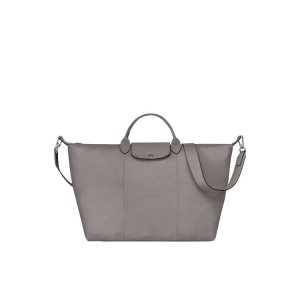 Longchamp L Turtledove Kozene Cestovné Tašky Siva | 279351-GAB