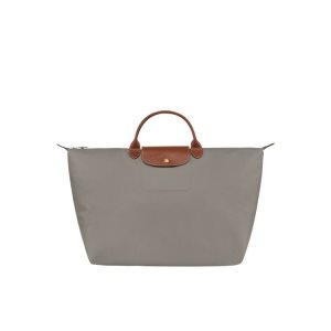 Longchamp L Turtledove Recycled canvas Cestovné Tašky Siva | 782953-TWU