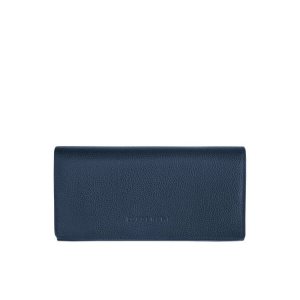 Longchamp Long Continental Kozene Penazenky Námornícka Modrá | 059634-LUE