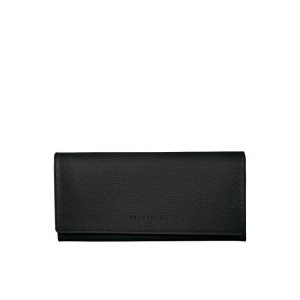 Longchamp Long Continental Kozene Penazenky Čierne | 485761-JWI
