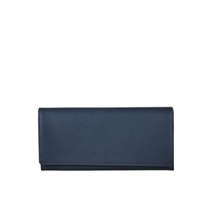 Longchamp Long Continental Kozene Penazenky Námornícka Modrá | 538970-JDE