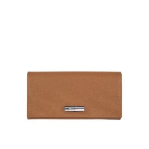 Longchamp Long Continental Kozene Penazenky Béžové | 604982-BWL