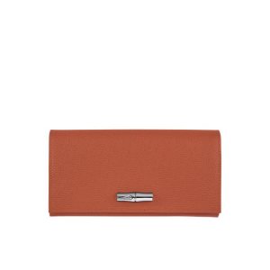 Longchamp Long Continental Kozene Penazenky Tmavo Červené | 623517-TSU