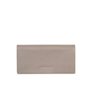 Longchamp Long Continental Turtledove Kozene Penazenky Siva | 376812-YFM