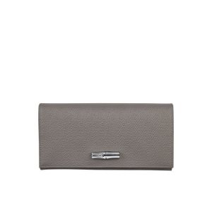 Longchamp Long Continental Turtledove Kozene Penazenky Siva | 714629-JBW