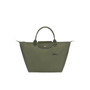 Longchamp M Forest Recycled canvas Kabelky Zelene | 062198-CNB