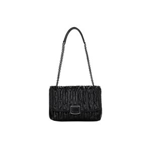 Longchamp M Kozene Crossbody Kabelka Čierne | 986503-AWF