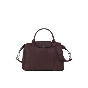 Longchamp M Kozene Kabelky Bordove | 259718-URX