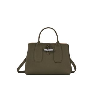 Longchamp M Kozene Kabelky Hnedožltý | 538104-JUT