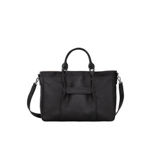 Longchamp M Kozene Kabelky Čierne | 014268-RSJ