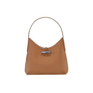 Longchamp M Kozene Taška Cez Rameno Béžové | 187496-JYR