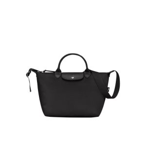 Longchamp M Recycled canvas Kabelky Čierne | 037295-WLP