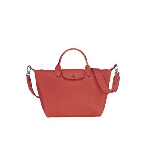 Longchamp M Terracotta Kozene Kabelky Oranžové | 132690-IPZ
