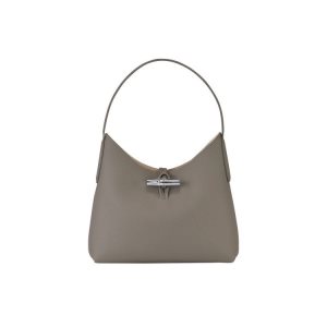 Longchamp M Turtledove Kozene Taška Cez Rameno Siva | 728694-JPF
