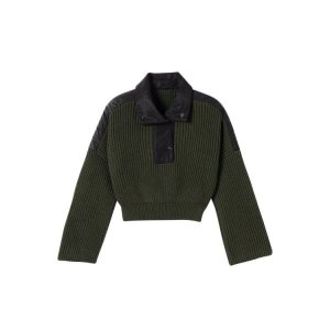 Longchamp Mesh And Nylon Svetrove Saty Vlna Blúzky Hnedožltý | 156340-BXA