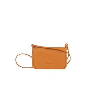 Longchamp On Saffron Kozene Peňaženka Na Zips Oranžové | 380576-UMO