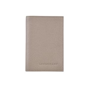 Longchamp Passport Cover Turtledove Kozene Pouches Siva | 608974-HWE