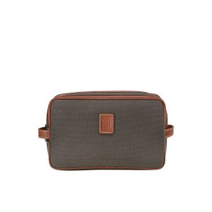 Longchamp Platene Toaletné Tašky Hnede | 428506-HIF