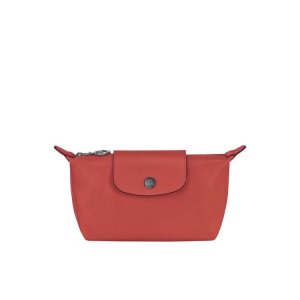 Longchamp Pouch Terracotta Kozene Pouches Oranžové | 728639-QBC