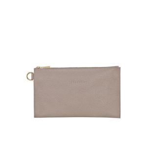 Longchamp Pouch Turtledove Kozene Pouches Siva | 243895-SWE