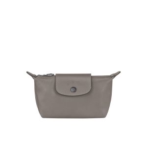 Longchamp Pouch Turtledove Kozene Pouches Siva | 805943-UHP