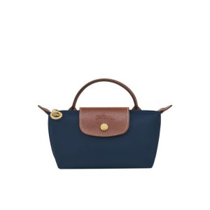 Longchamp Pouch With Recycled canvas Pouches Námornícka Modrá | 873256-CPH