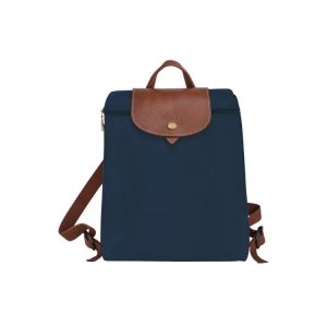 Longchamp Recycled canvas Batohy Námornícka Modrá | 170536-OZW