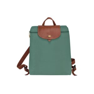 Longchamp Recycled canvas Batohy Siva Zelene | 934516-VRA