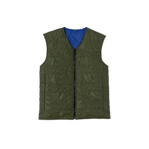 Longchamp Reversible Vest Other Kabáty Hnedožltý Modre | 940163-VEM