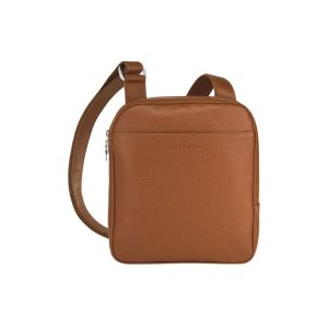 Longchamp S Caramel Kozene Crossbody Kabelka Hnede | 536842-XGK