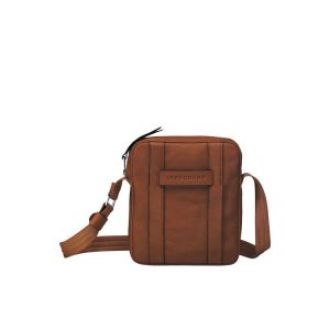Longchamp S Kozene Crossbody Kabelka Hnede | 063251-SNI