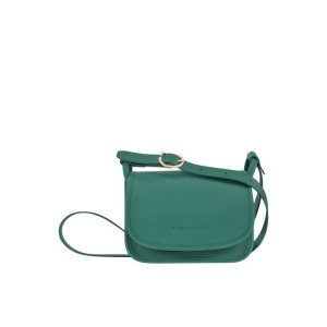 Longchamp S Kozene Crossbody Kabelka Siva Zelene | 789621-XTN