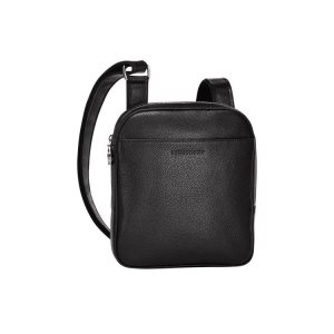Longchamp S Kozene Crossbody Kabelka Čierne | 730196-BWH